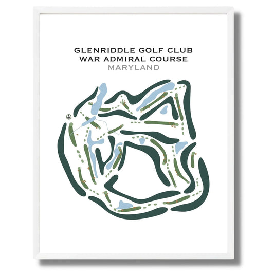 GlenRiddle Golf Club War Admiral Course, Maryland - Printed Golf Courses