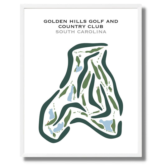 Golden Hills Golf & Country Club, South Carolina - Printed Golf Courses