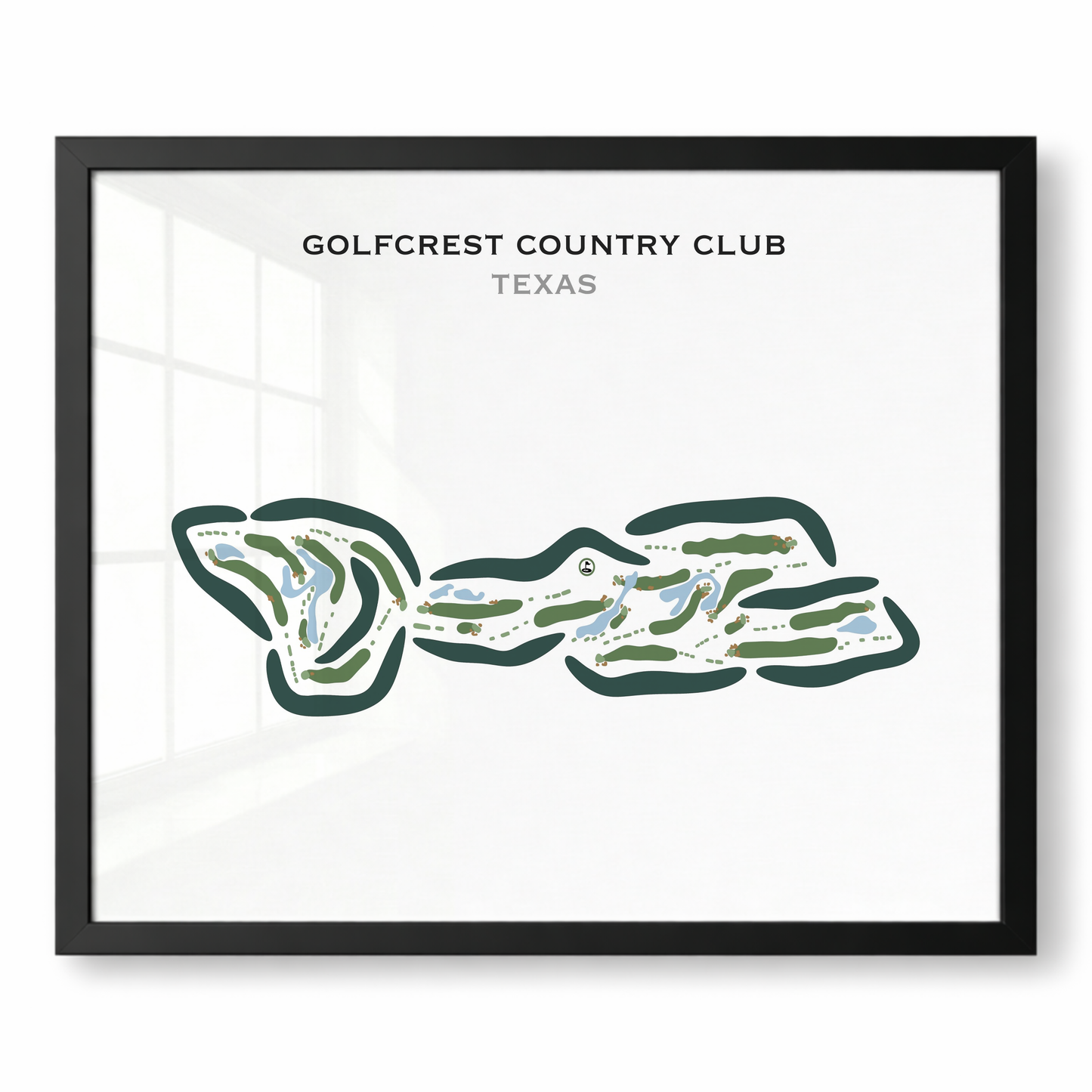 Golfcrest Country Club, Texas - Printed Golf Courses