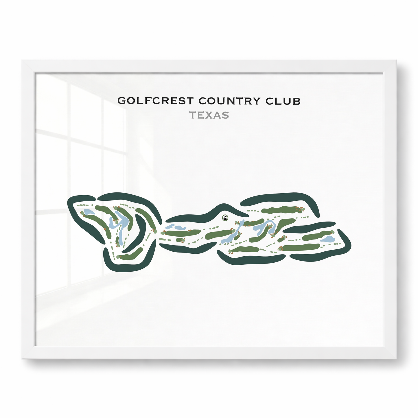 Golfcrest Country Club, Texas - Printed Golf Courses