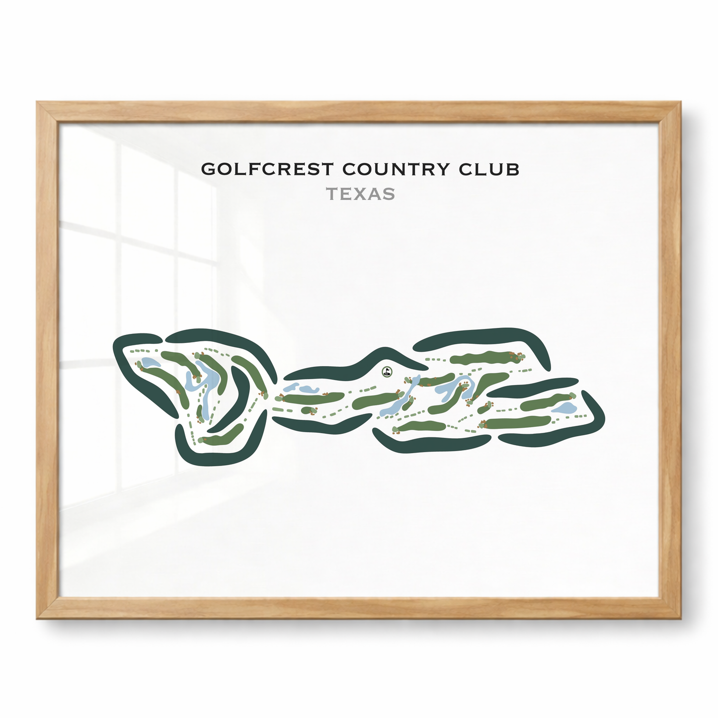 Golfcrest Country Club, Texas - Printed Golf Courses