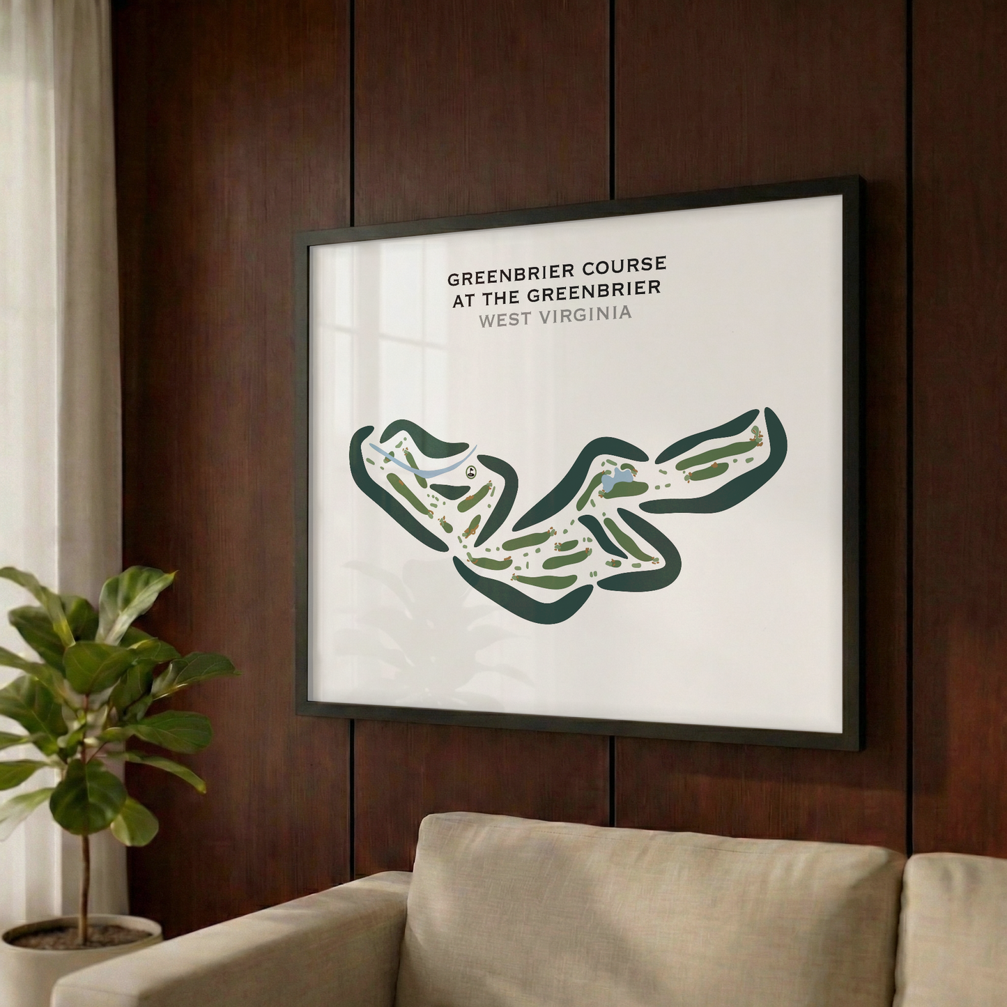Greenbrier Course at The Greenbrier, West Virginia - Printed Golf Courses
