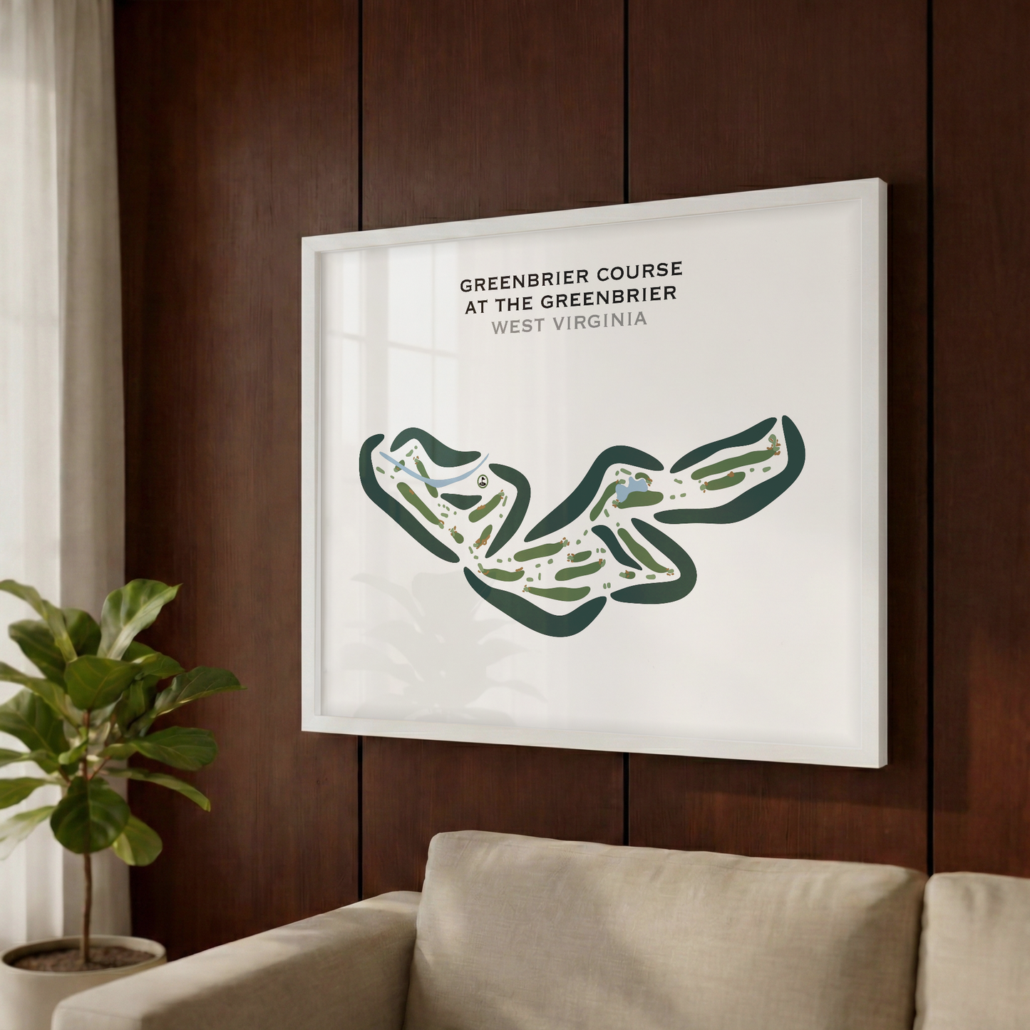 Greenbrier Course at The Greenbrier, West Virginia - Printed Golf Courses