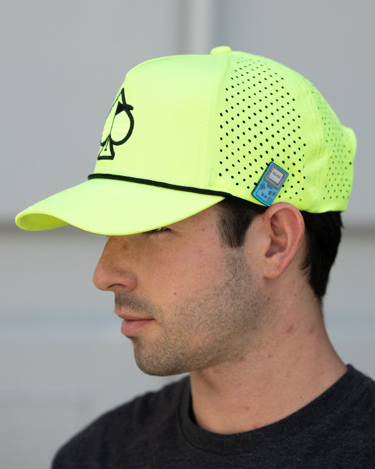 Perforated Golf Rope Hat - Highlighter Yellow