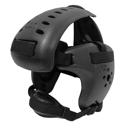 Wrestling Headgear, Adult Earguard XP-4 (Extra Rear Pad)-Black & Black Straps