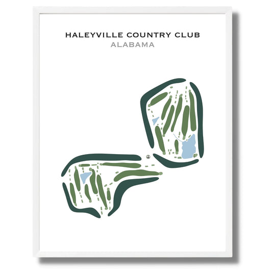 Haleyville Country Club, Alabama - Printed Golf Course