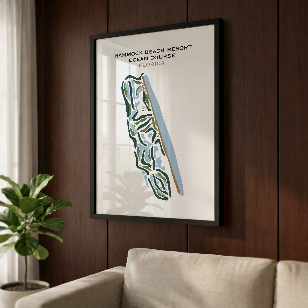 Hammock Beach Resort Ocean Course, Florida - Printed Golf Courses