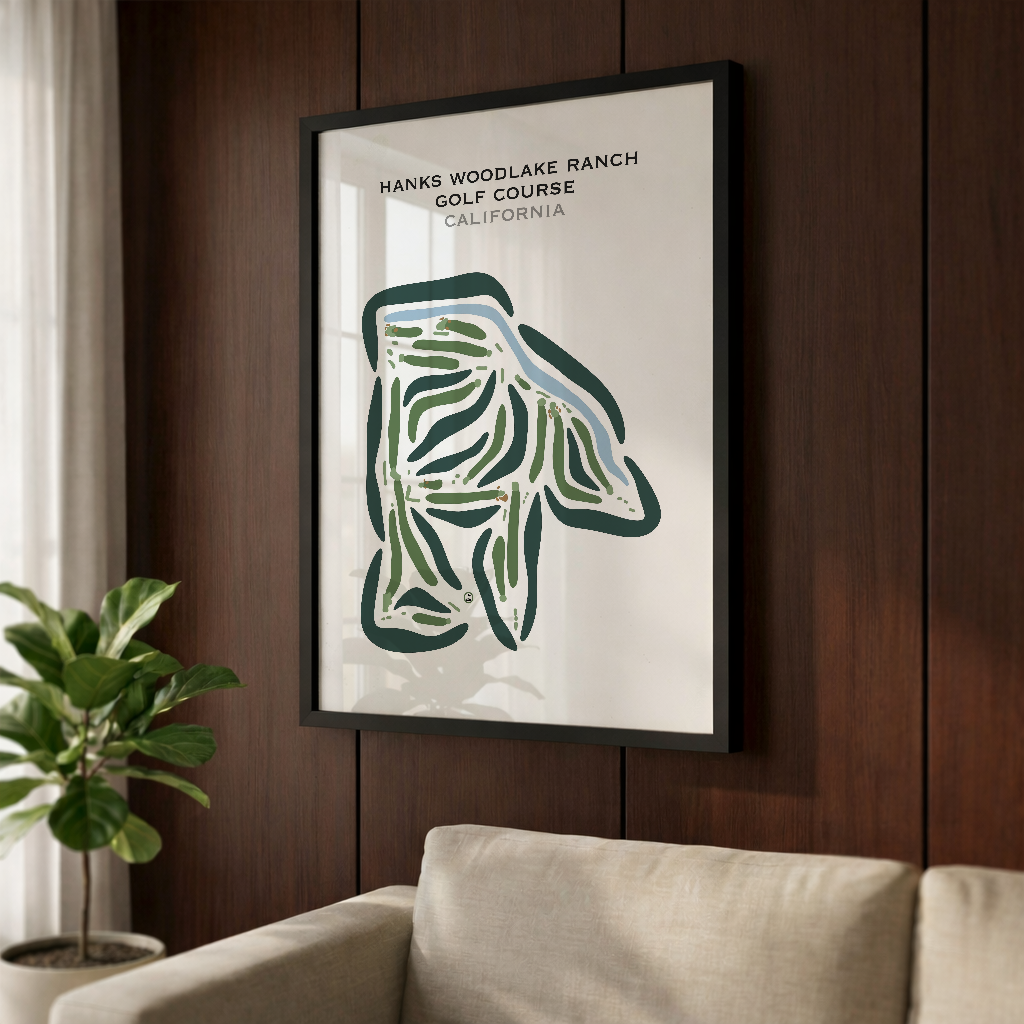 Hanks Woodlake Ranch Golf Course, California - Printed Golf Courses