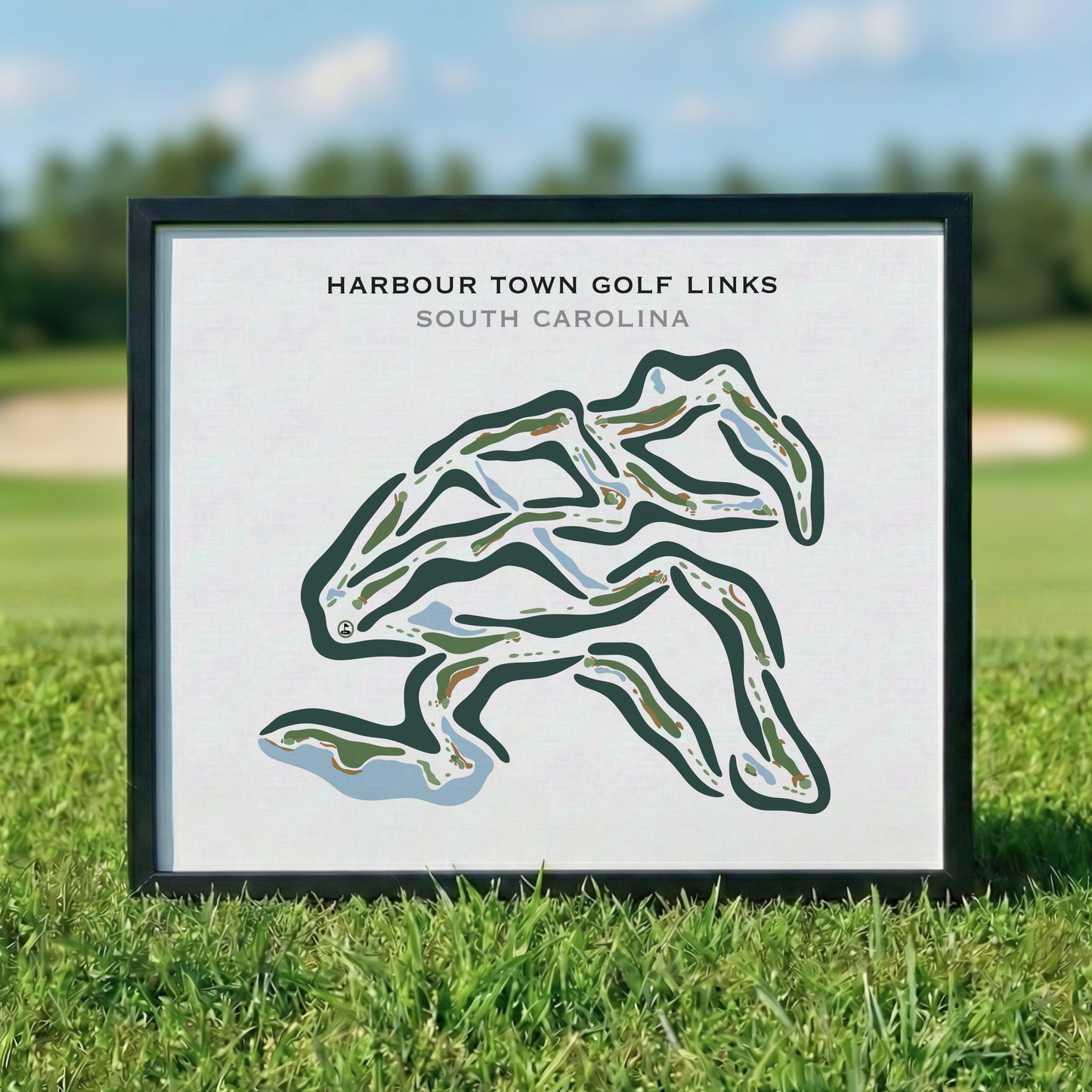 Harbour Town Golf Links, Hilton Head, South Carolina - Printed Golf Courses