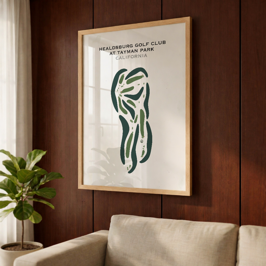 Healdsburg Golf Club at Tayman Park, California - Printed Golf Courses