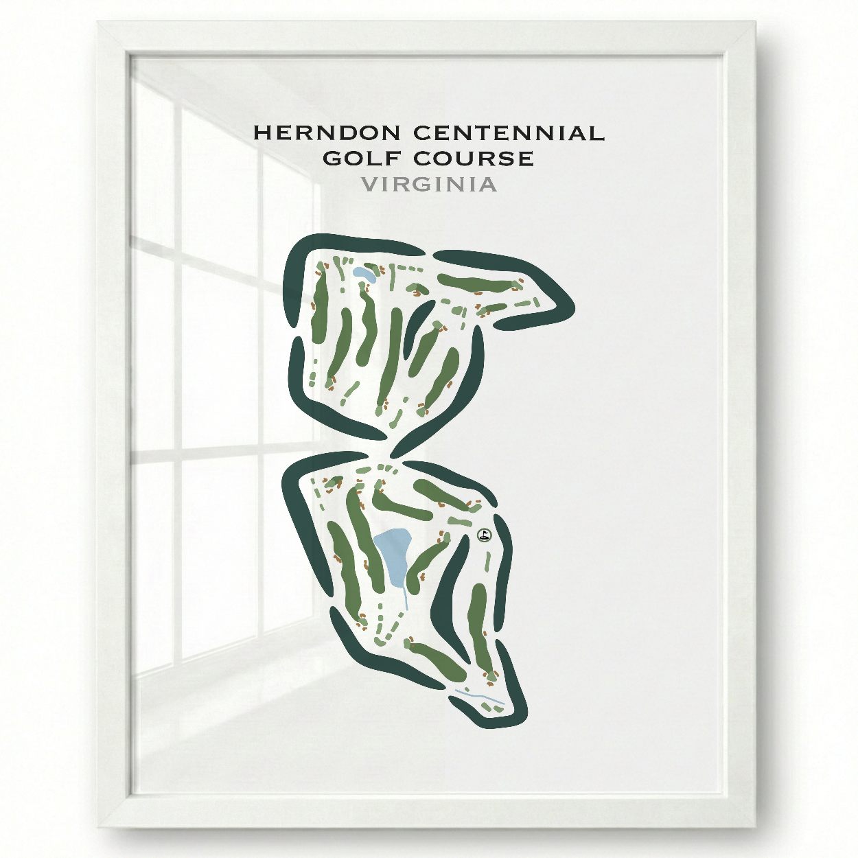 Herndon Centennial Golf Course, Virginia - Printed Golf Course