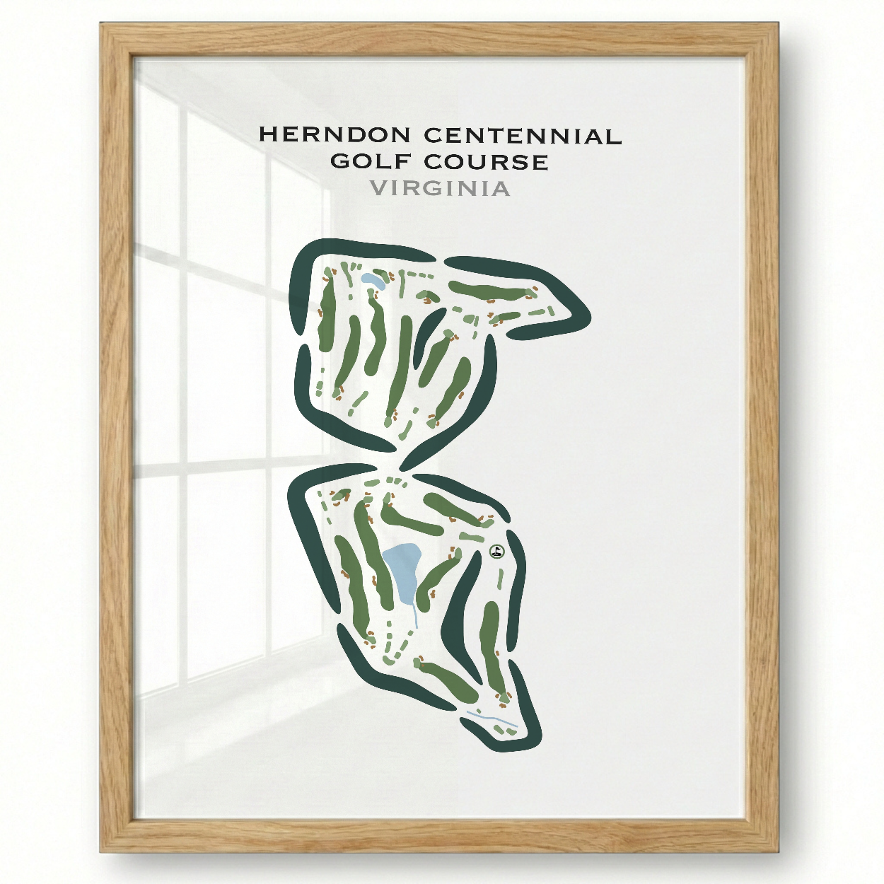 Herndon Centennial Golf Course, Virginia - Printed Golf Course
