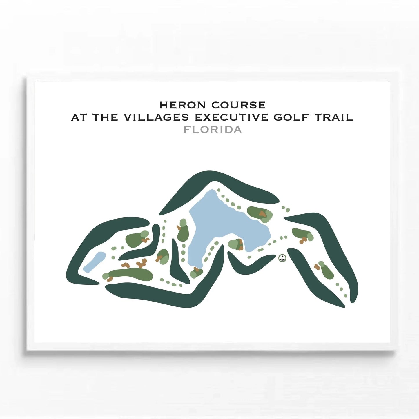 Heron Course at The Villages Executive Golf Trail, Florida - Printed Golf Courses