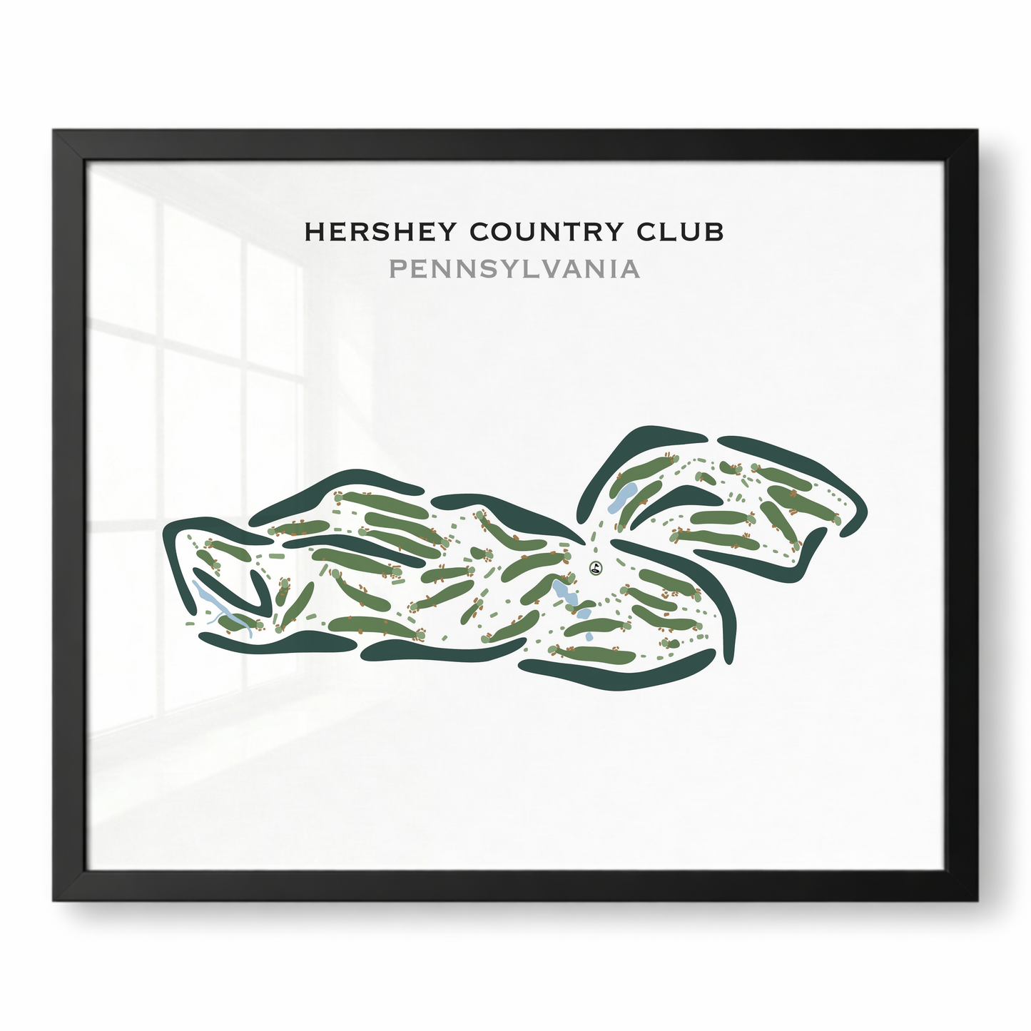 Hershey Country Club, Pennsylvania - Printed Golf Course