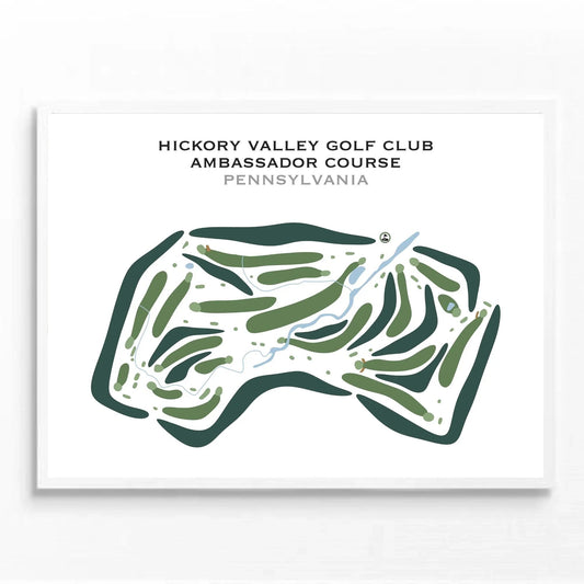 Hickory Valley Golf Club Ambassador Course, Pennsylvania - Printed Golf Courses