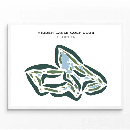 Hidden Lakes Golf Club, New Smyrna, Florida - Printed Golf Courses
