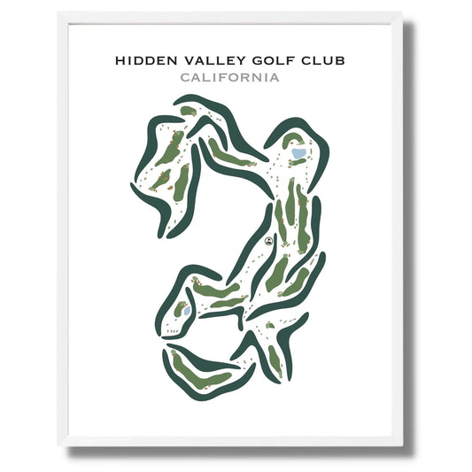 Hidden Valley Golf Club, California - Printed Golf Courses