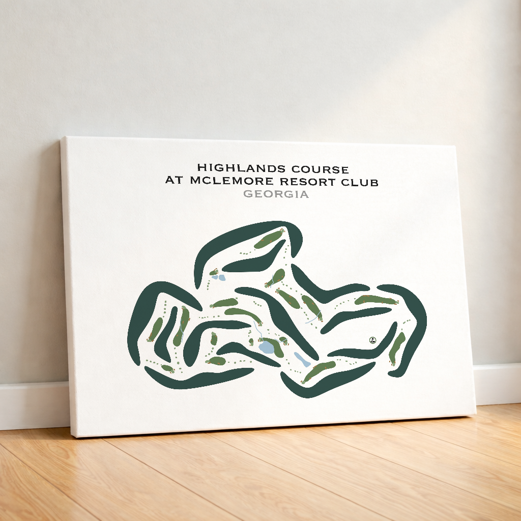 Highlands Course at McLemore Resort, Georgia - Printed Golf Courses