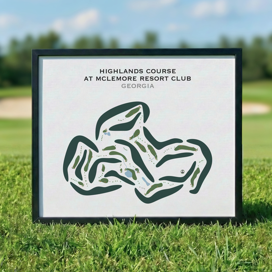 Highlands Course at McLemore Resort, Georgia - Printed Golf Courses
