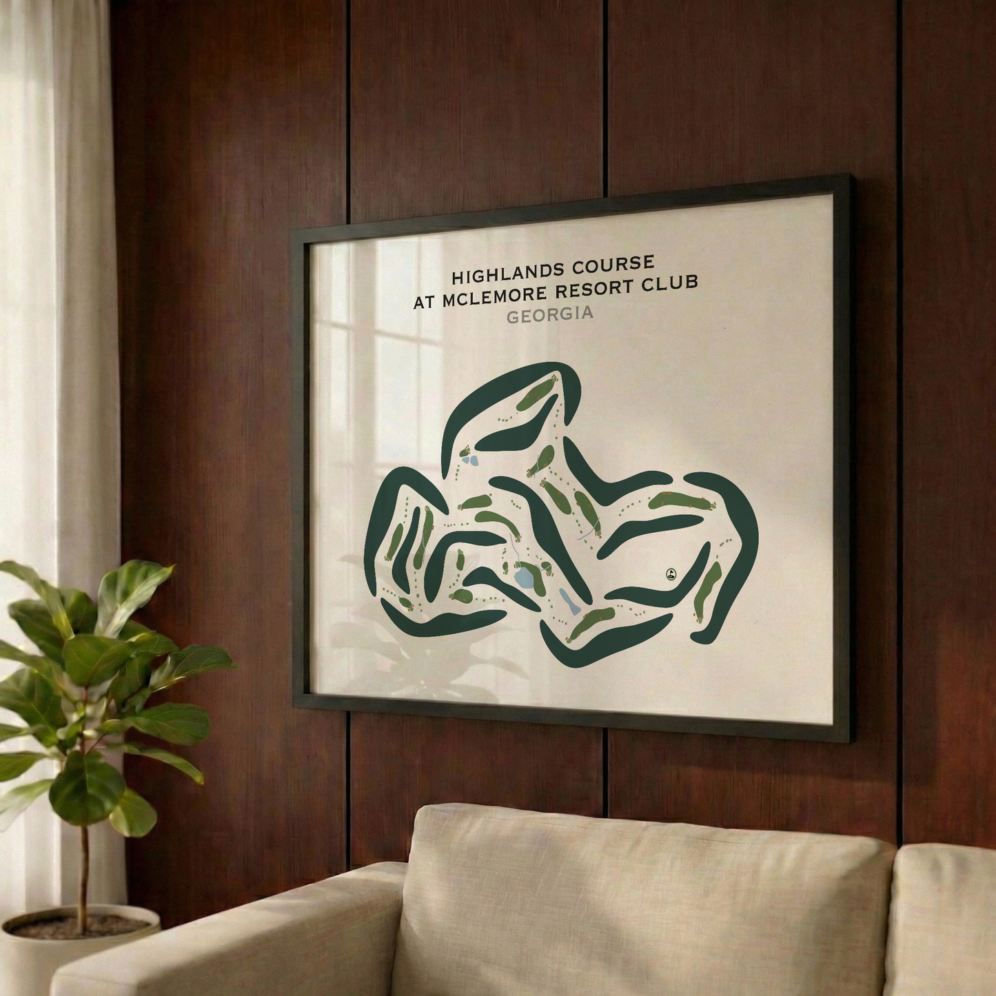 Highlands Course at McLemore Resort, Georgia - Printed Golf Courses