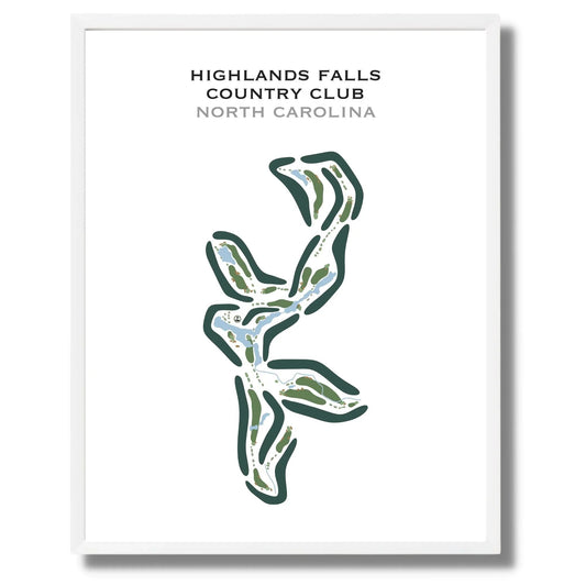 Highlands Falls Country Club, North Carolina - Printed Golf Courses
