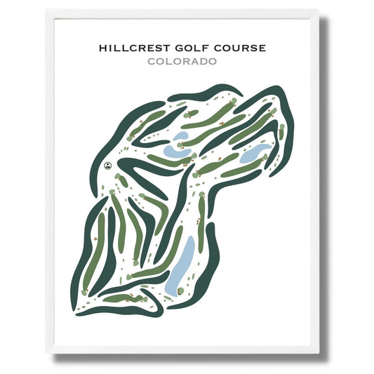 Hillcrest Golf Course, Durango Colorado - Printed Golf Courses