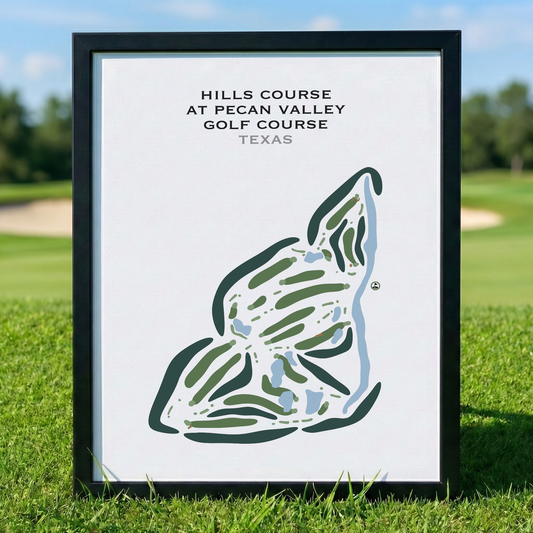 Hills Course at Pecan Valley Golf Course, Texas - Printed Golf Courses