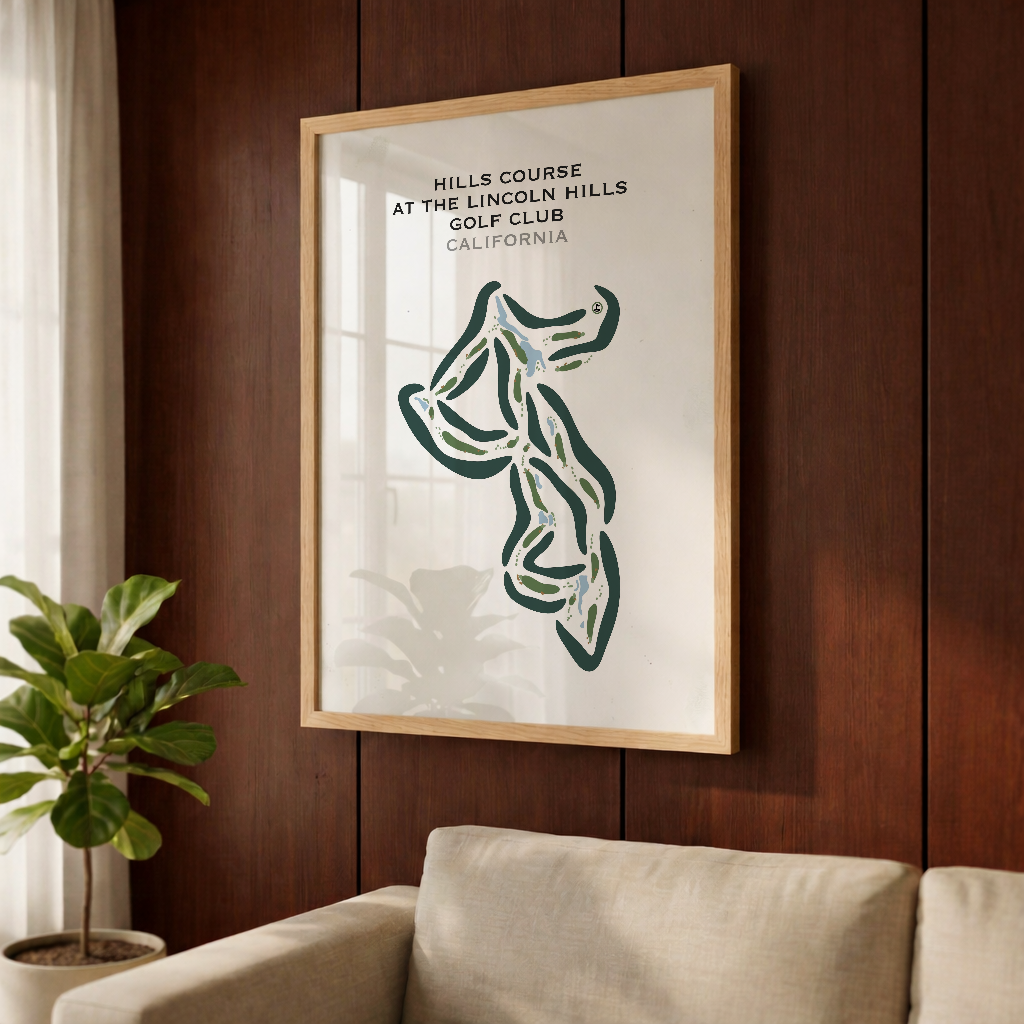Hills Course at The Lincoln Hills Golf Club, California - Printed Golf Courses