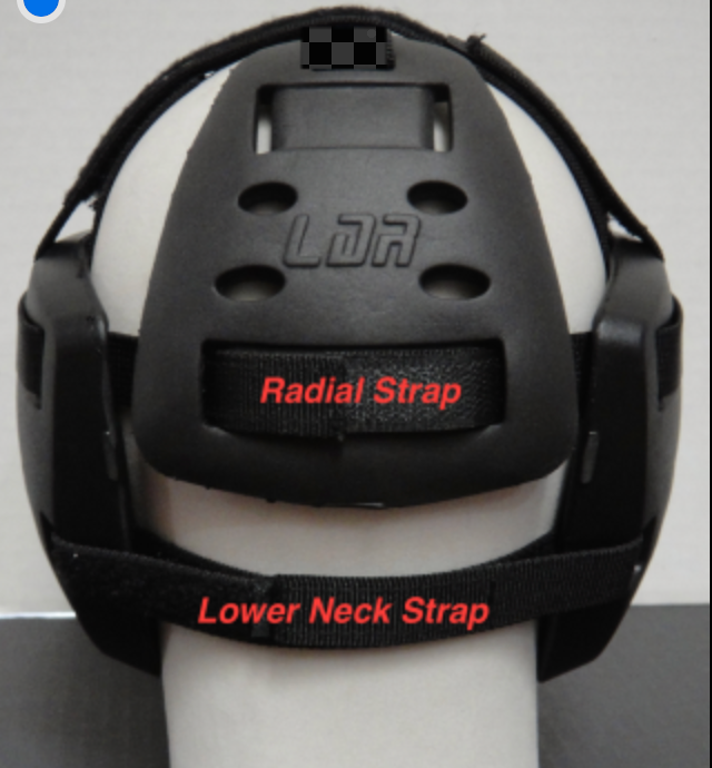 Wrestling Headgear, Adult Earguard XP-4 (Extra Rear Pad)-Black & Blue Straps