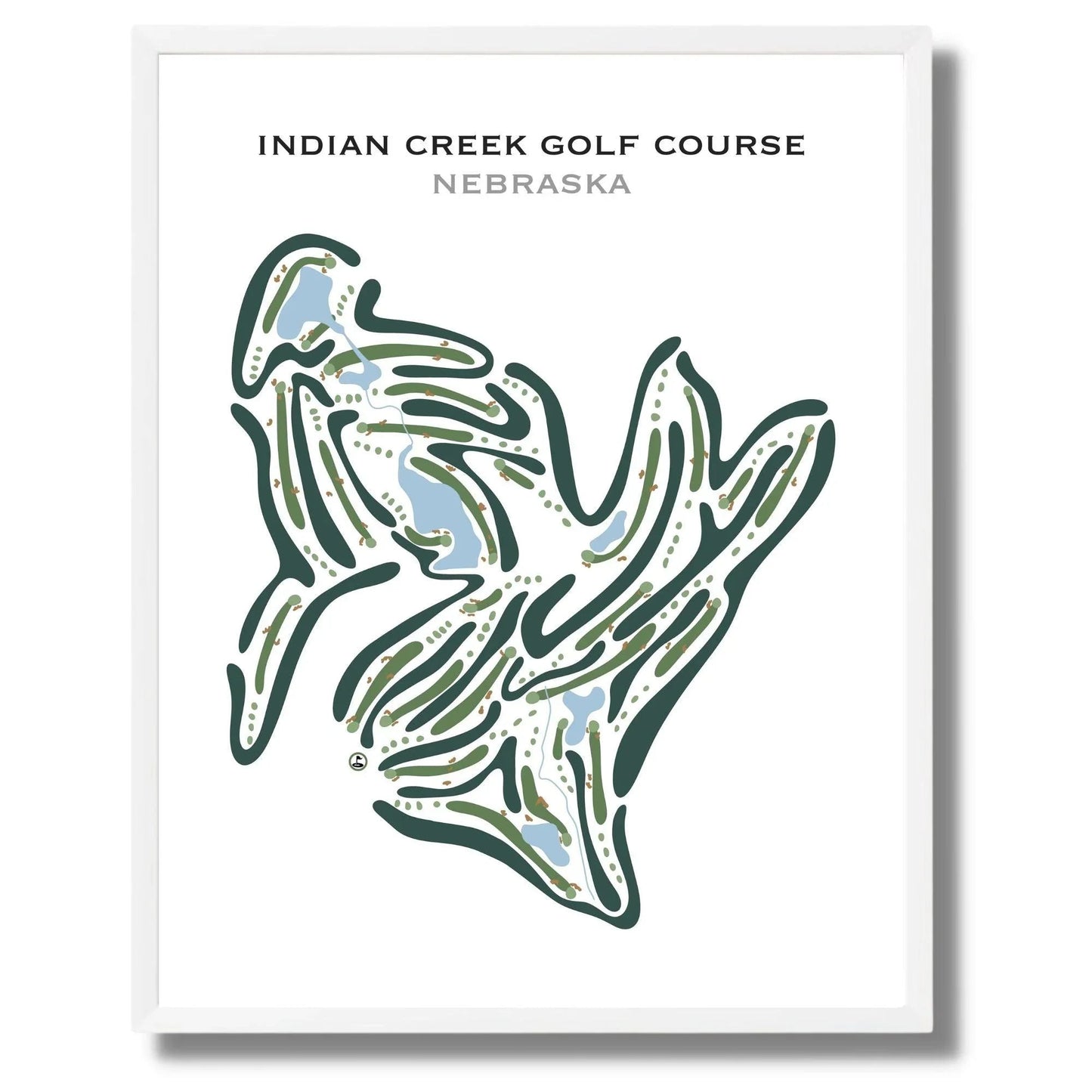 Indian Creek Golf Course, Nebraska - Printed Golf Courses