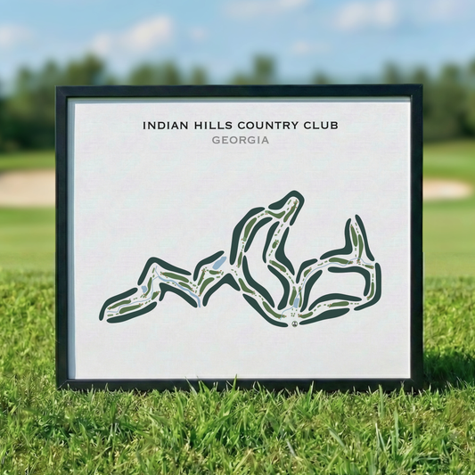 Indian Hills Country Club, Georgia - Printed Golf Courses