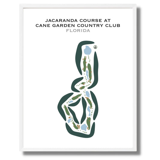 Jacaranda Course at Cane Garden Country Club, Florida - Printed Golf Courses