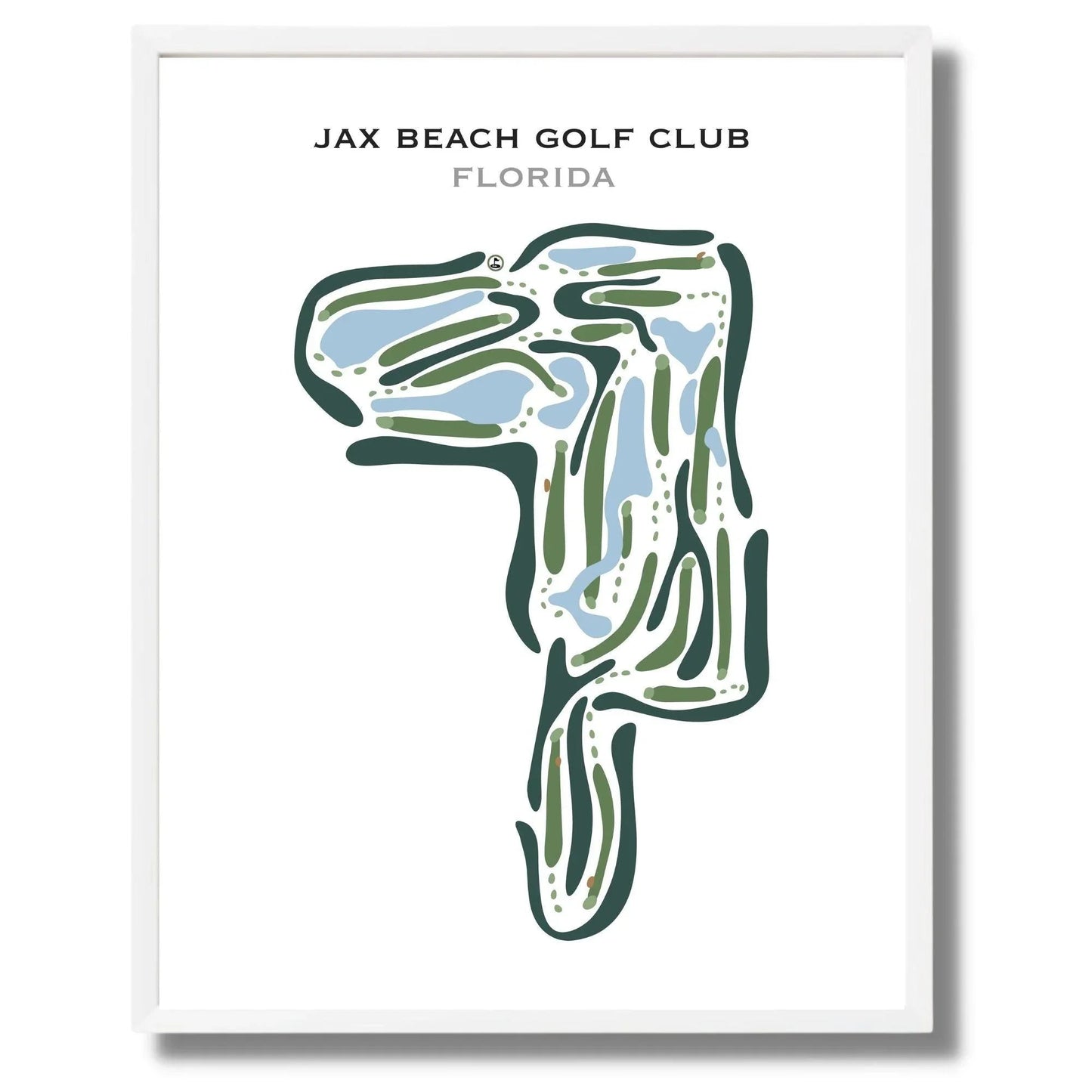 Jax Beach Golf Club, Florida - Printed Golf Courses