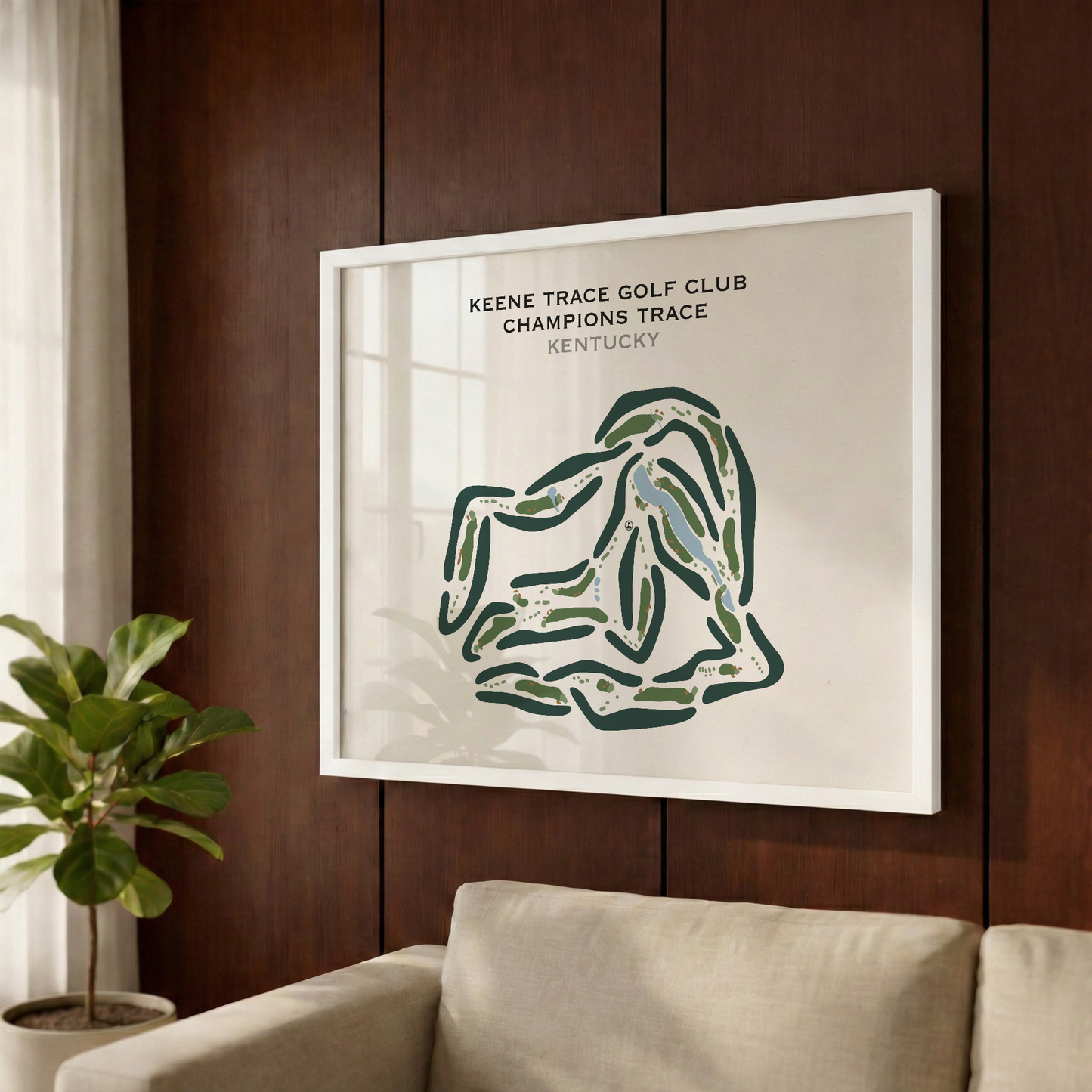 Keene Trace Golf Club Champions Trace, Kentucky - Printed Golf Courses