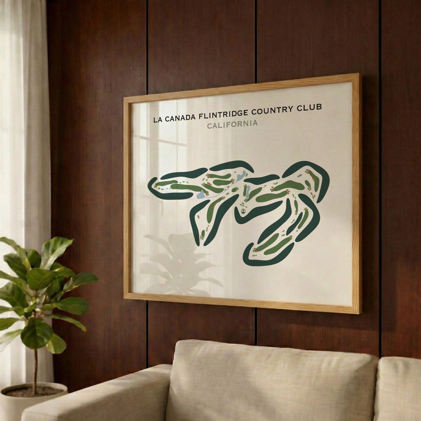La Canada Flintridge Country Club, California - Printed Golf Courses