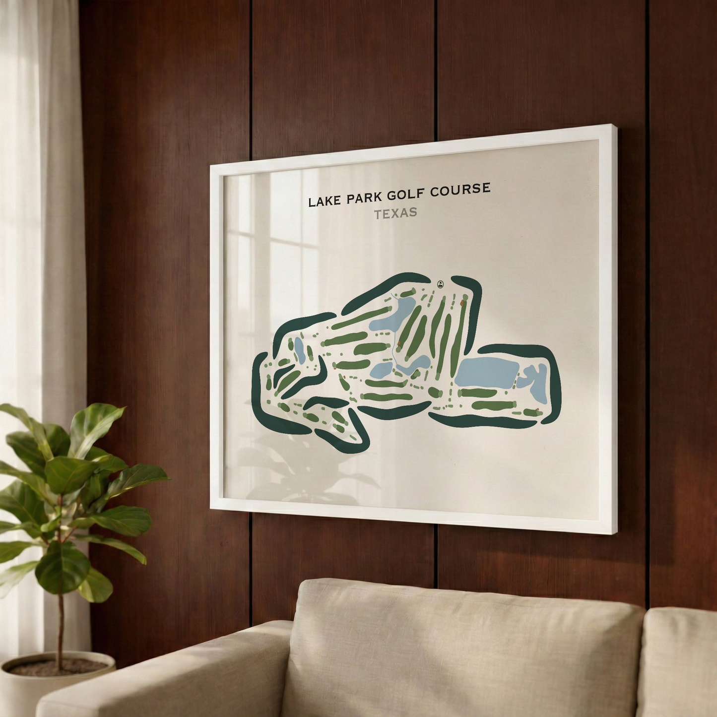 Lake Park Golf Course, Texas - Printed Golf Courses