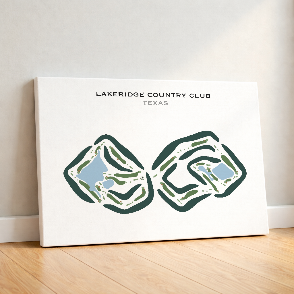 Lakeridge Country Club, Texas - Printed Golf Courses