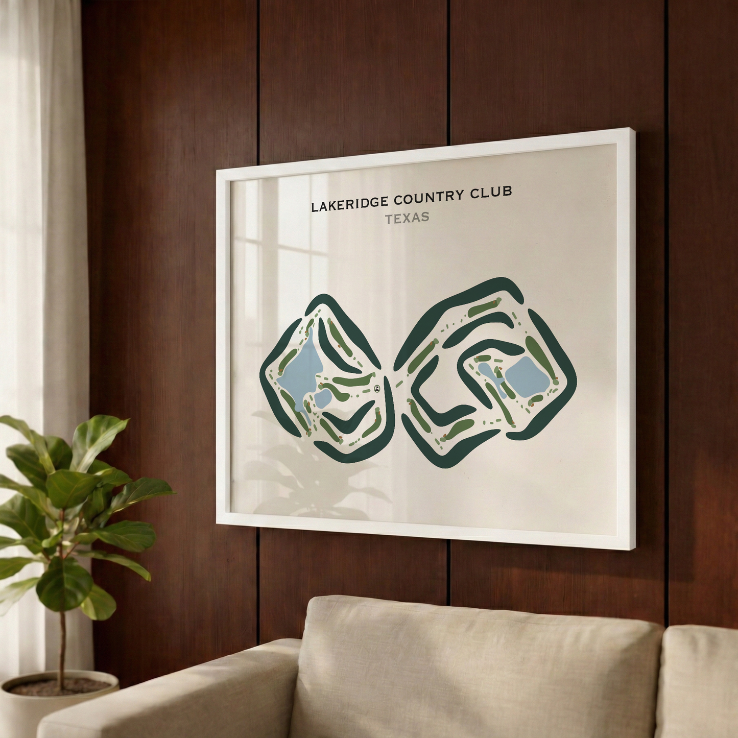 Lakeridge Country Club, Texas - Printed Golf Courses
