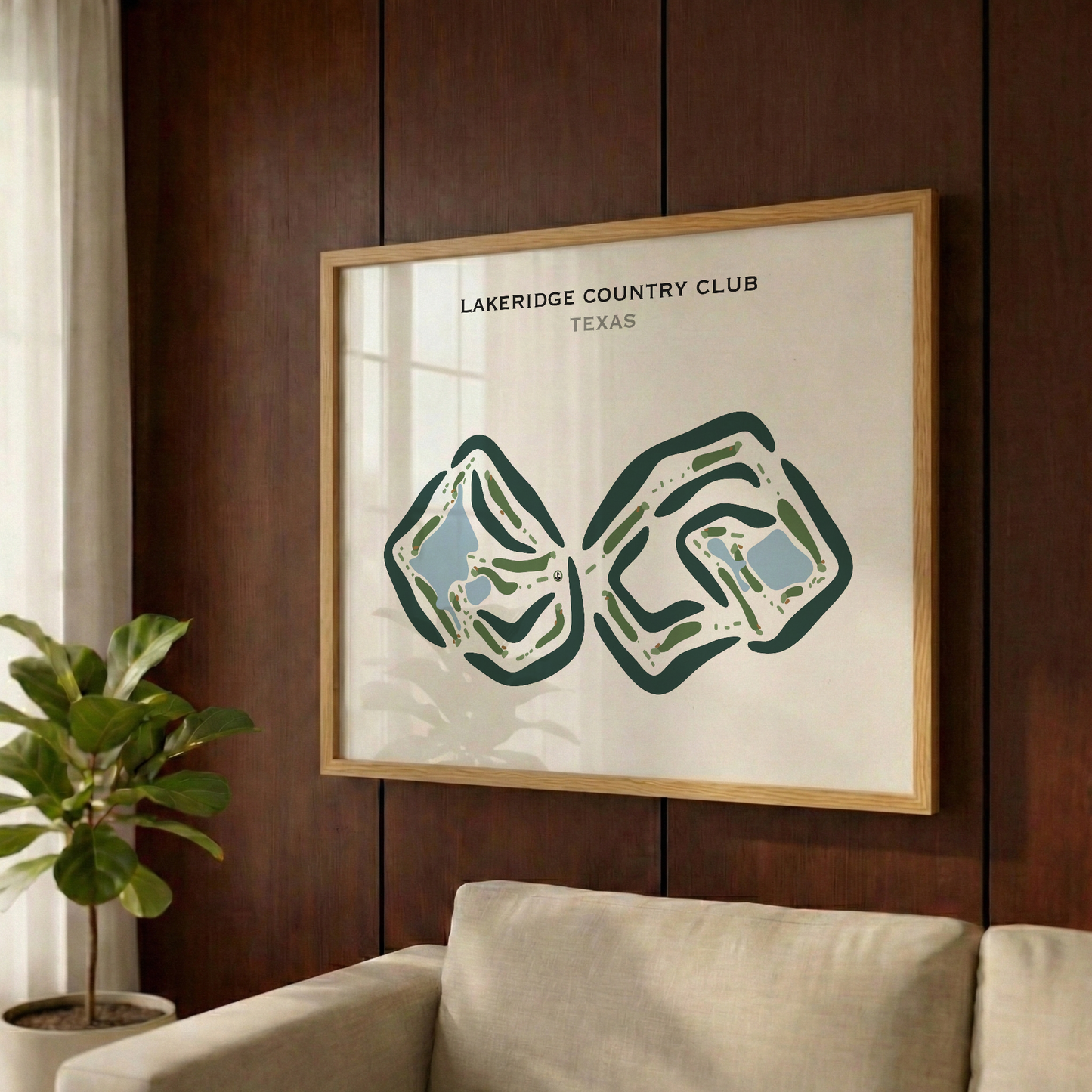 Lakeridge Country Club, Texas - Printed Golf Courses
