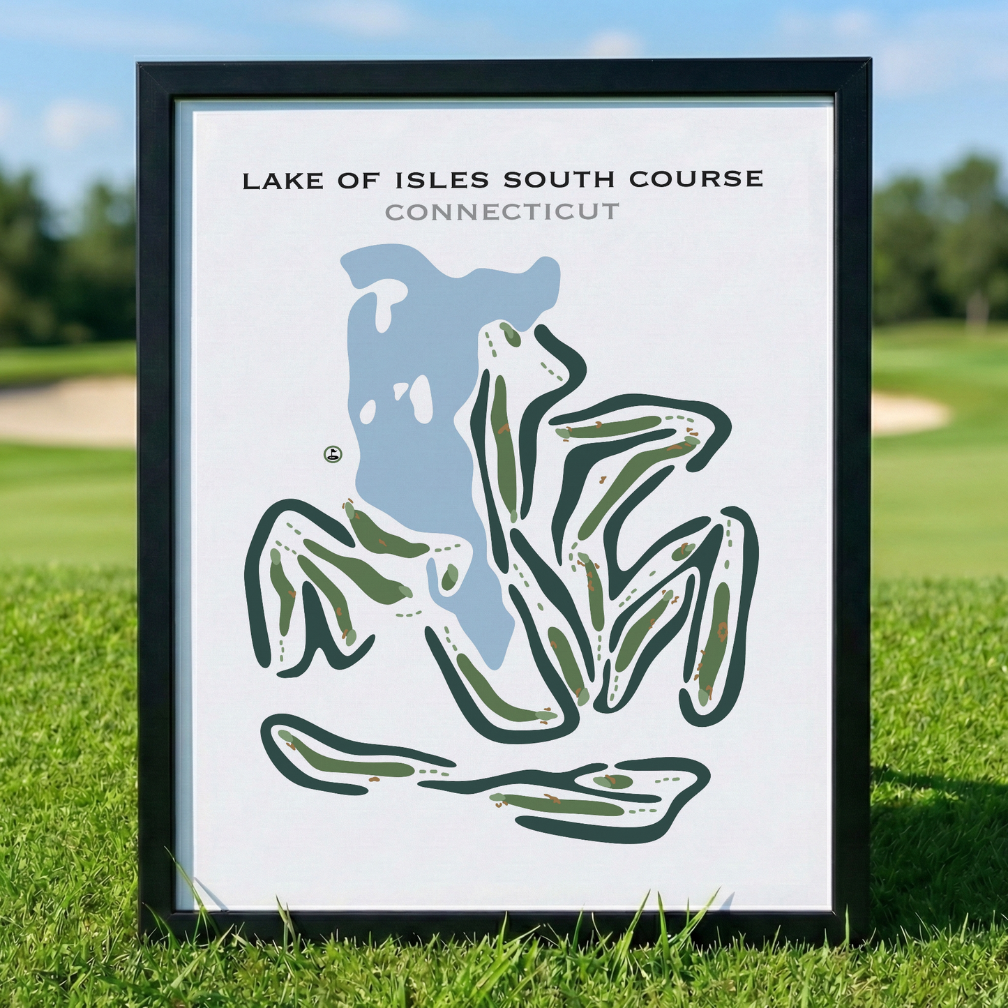 Lake of Isles -South Course, Connecticut - Printed Golf Courses