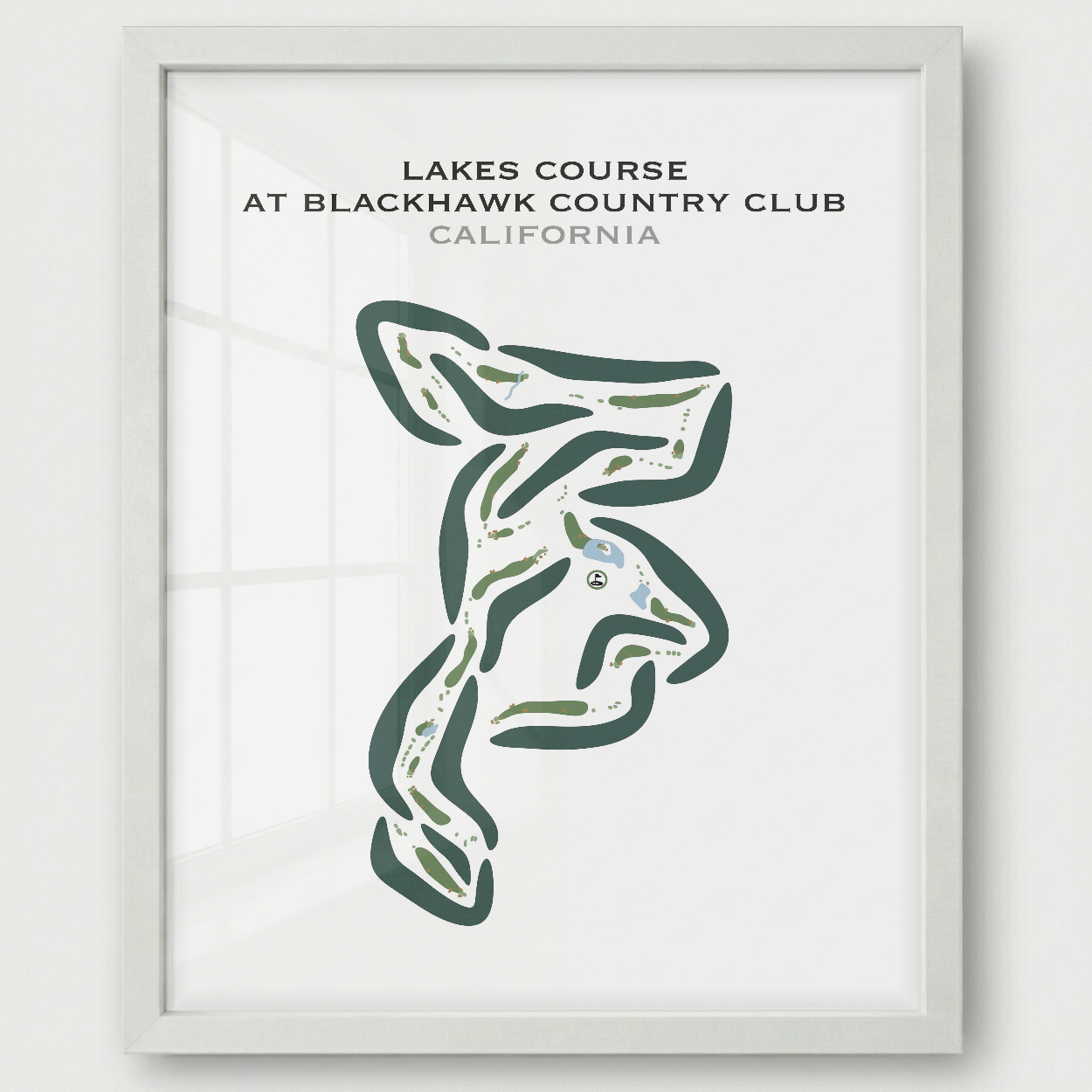 Lakes Course at Blackhawk Country Club, California - Printed Golf Courses