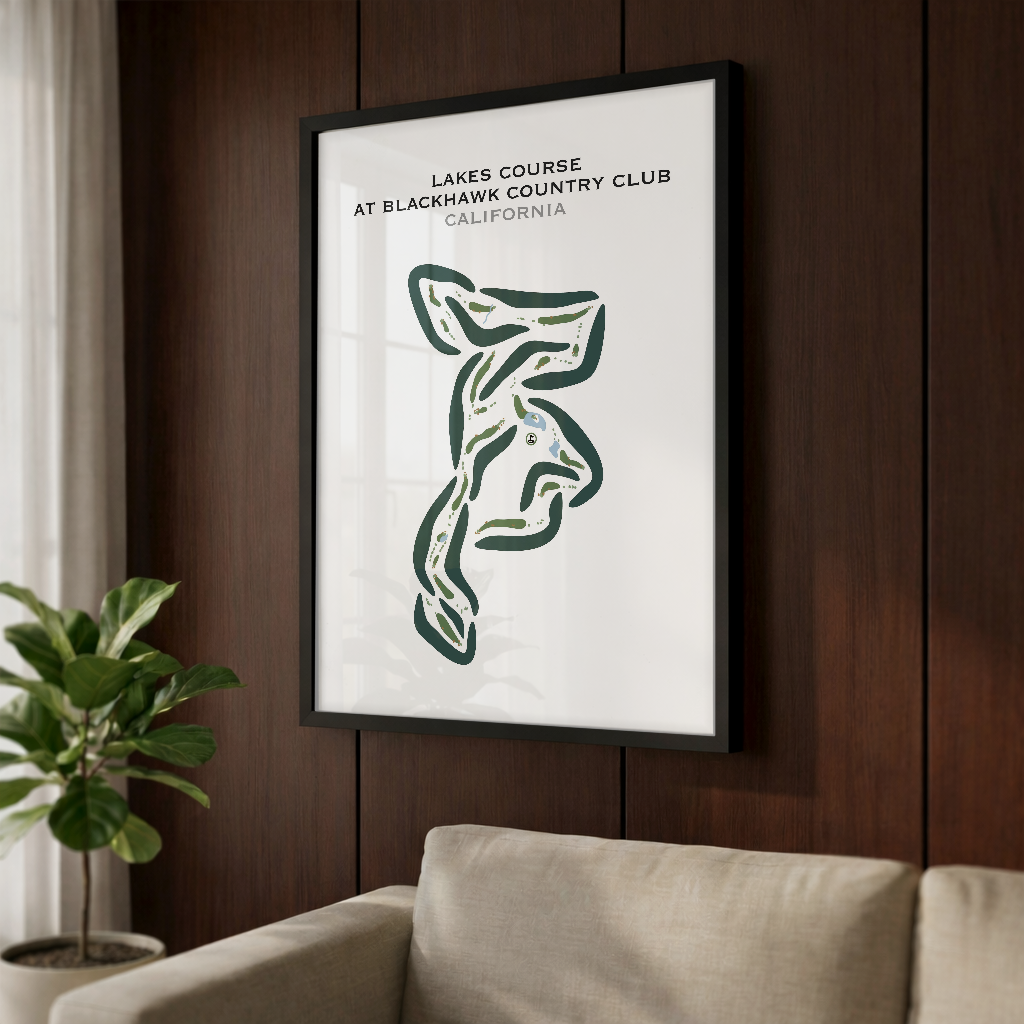 Lakes Course at Blackhawk Country Club, California - Printed Golf Courses