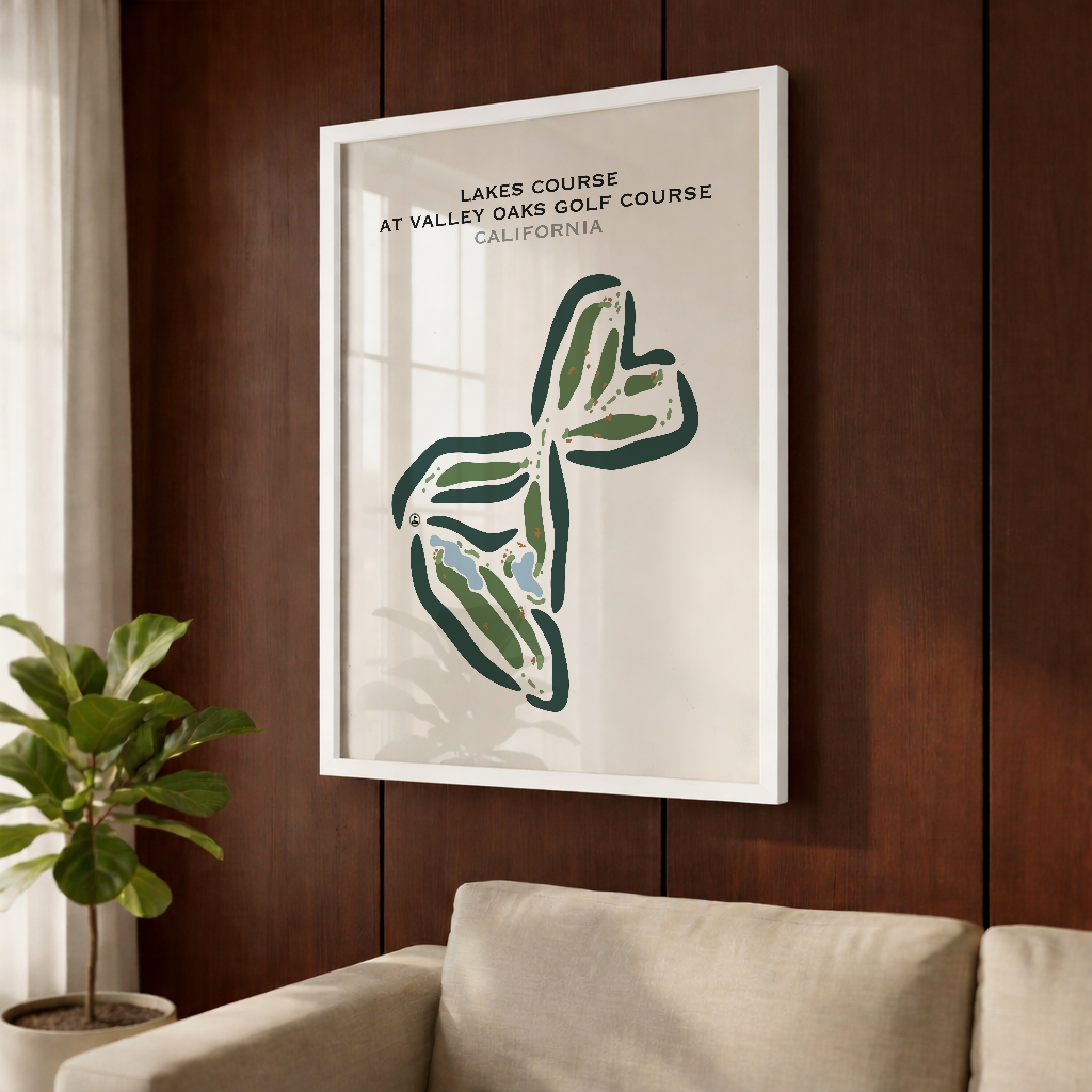 Lakes Course at Valley Oaks Golf Course, California - Printed Golf Courses