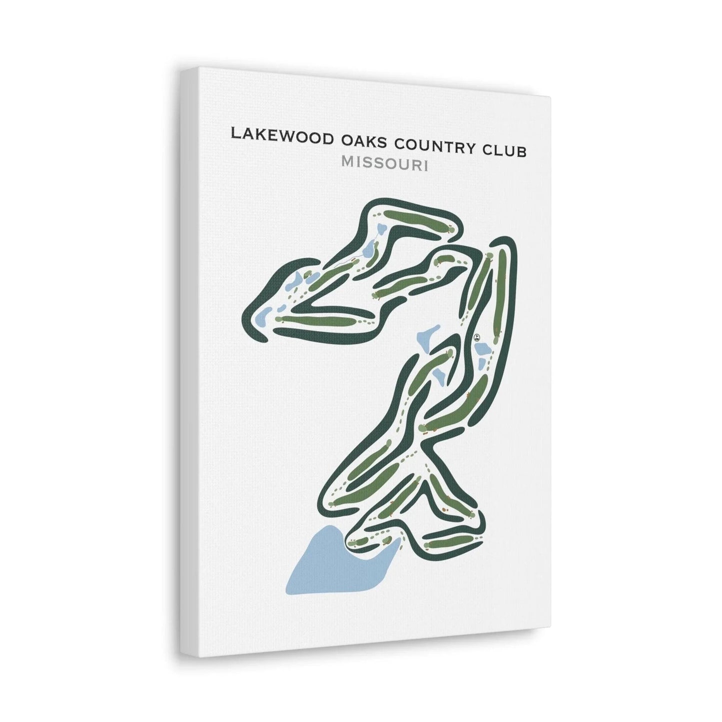 Lakewood Oaks Country Club, Missouri - Printed Golf Courses