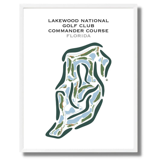 Lakewood National Golf Club Commander Course, Florida - Printed Golf Courses