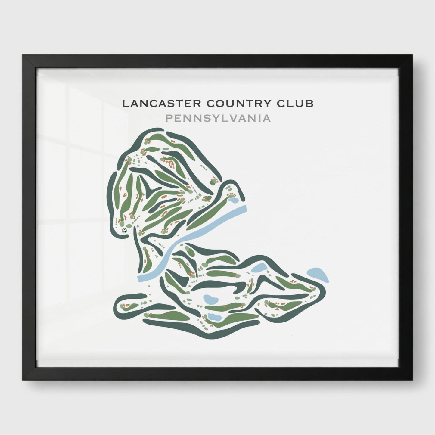 Lancaster Country Club, Pennsylvania - Printed Golf Courses