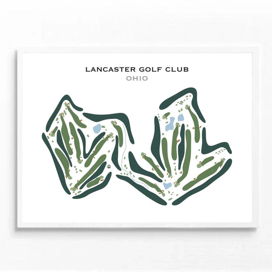 Lancaster Golf Club, Ohio - Printed Golf Course