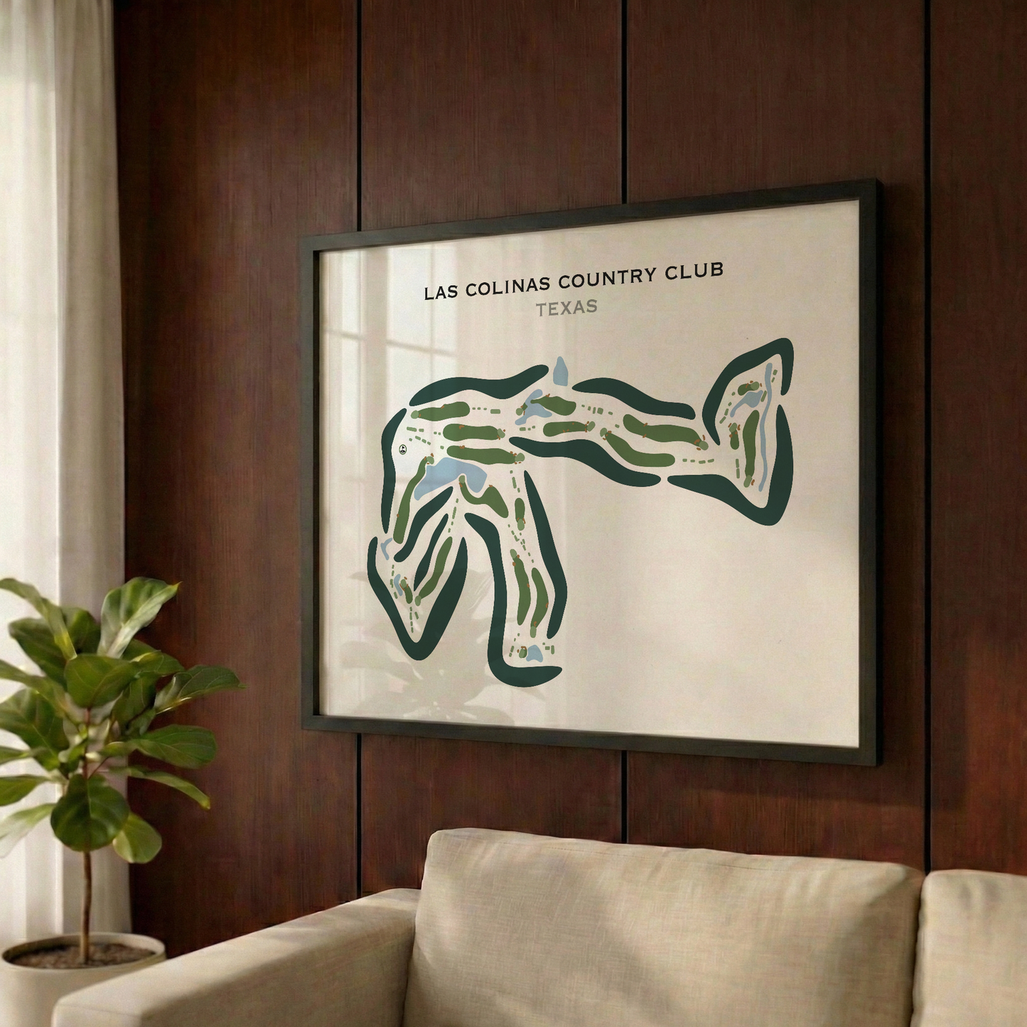 Las Colinas Country Club, Texas - Printed Golf Courses