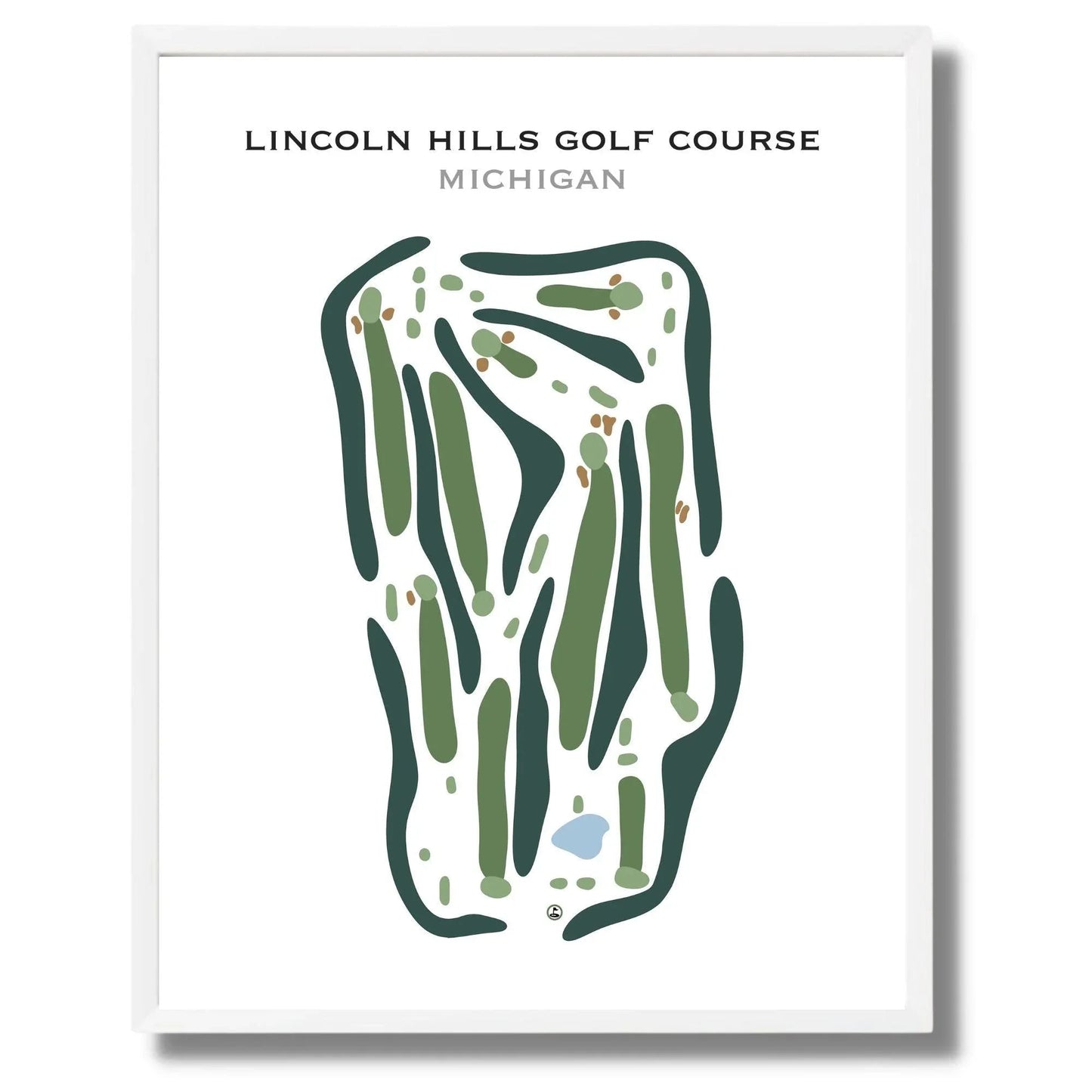 Lincoln Hills Golf Course, Michigan - Printed Golf Course