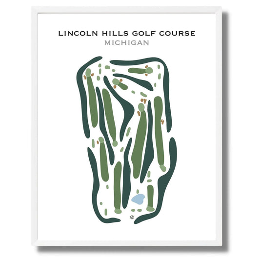 Lincoln Hills Golf Course, Michigan - Printed Golf Course